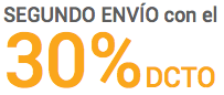 descuento segundo envio